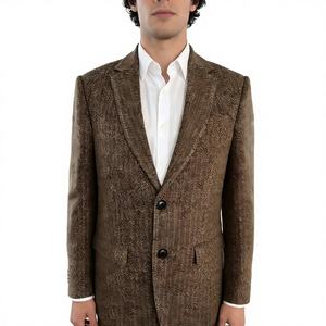 ชุดสูทผ้าขนสัตว์ทอคุณภาพสูงสำหรับผู้ชาย ตัดเย็บตามสั่ง เหมาะสำหรับงานแต่งงาน งานเลี้ยง งานธุรกิจ ชุดลำลองสำหรับเจ้าบ่าว ระบายอากาศได้ดี พร้อมกางเกงแบบมีซิป - Product Image 2