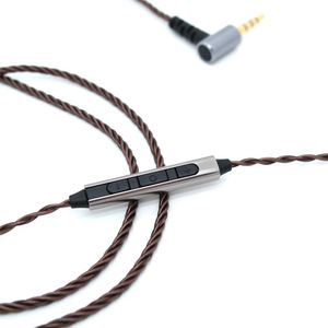 MMCX Bronze Headphone <b>Cable</b> 120cm With <b>Microphone</b> For Shure SE535 SE846 - Product Image 1