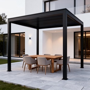 Outdoor Eco-Friendly Nature <strong>Gazebo</strong> Electric Motorized Bioclimatica Aluminum Louver Pergola for Villa 3x3 3x4 3x6 4x6 - Product Image 2