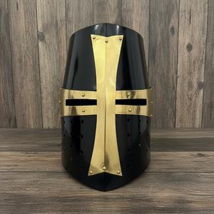 Casque d'armure médiévale traditionnel en acier plaqué, durable, pour chevalier, idéal pour événements historiques et décoration de costumes - Product Image 3