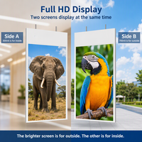 Pantallas y Señalización Digital HAUMR, Pantalla LED Publicitaria de Doble Pantalla Colgante de 43 Pulgadas para Espacios Públicos Interiores y Centros Comerciales