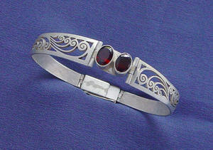 กำไลข้อมือเงินกำไลข้อมือทำมือแฟชั่น925มีสไตล์ - Product Image 2