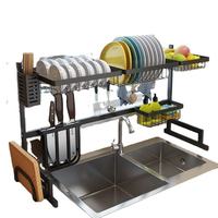 Égouttoir à vaisselle 201 en acier inoxydable de 91 cm, trois couches, couleur personnalisable, pour organisation de cuisine, marque KCS, modèle KCS-079, vente chaude