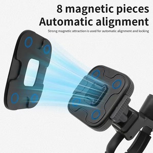 Support de téléphone pour moto, noir, compact, magnétique, à dégagement rapide, pour vélos de route et support de moto - Product Image 3