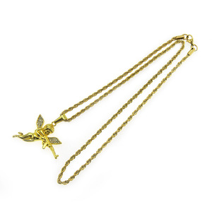 Collar con Colgante de Alas de Querubín Vintage de Lujo, Color Dorado, Estilo Hip Masculino, Cadena Larga, para Sesión de Fotos, Cupido, <span class=keywords><strong>Dios</strong></span> del Amor, para Regalo - Product Image 5