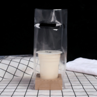 Sacs en plastique transparents jetables personnalisés pour café, lait, thé, emballage à emporter