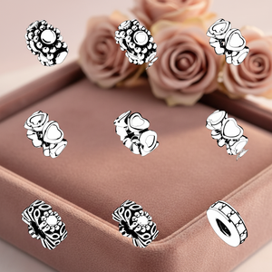 Pulsera <span class=keywords><strong>de</strong></span> Plata S925 con Logo Original - Pulsera Tejida DIY con Mosaico <span class=keywords><strong>de</strong></span> Margaritas y Magnolias en Forma <span class=keywords><strong>de</strong></span> Estrella para Mujer - Product Image 1