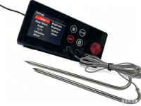 Contrôleur de barbecue électrique numérique avec deux sondes de température pour aliments, écran LCD et connectivité via application