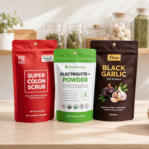 Sacchetto Stand-Up Opaco Personalizzato per Alimenti con Cerniera, Borsa in Mylar Ecologica, Confezione per Integratori all'Ingrosso OEM con Etichetta Privata - Product Image 2
