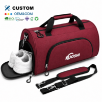 Sac de sport et de voyage personnalisé avec logo, grande capacité, étanche, séparation sec/humide et compartiment à chaussures, idéal pour la gym et l'entraînement