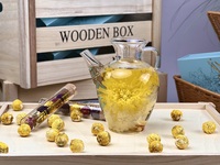 Vente en gros de boîtes cadeaux à 4 tubes avec des boules de thé fleuri aux fleurs fraîches, thé chinois de haute qualité pour la santé