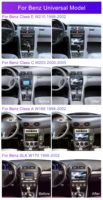 Cadre d'autoradio Android Podofo 9 ''4 + 64G sans fil Carplay Android Auto pour Benz modèle universel Radios Para Autos Autoradio OEM