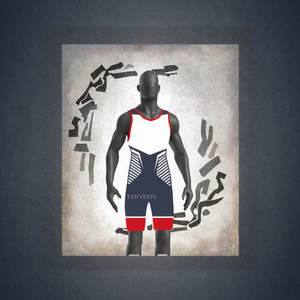 Personalizada profesional de los hombres de lucha libre Singlets de lucha libre de 4 vías de tela elástica leotardo para adultos - Product Image 6