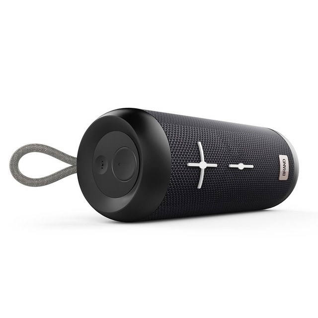 Portable Wireless Speaker with Microphone Cylindrical Compact Stereo Audio Player Waterproof 10W for Outdoor Party Home Theatre