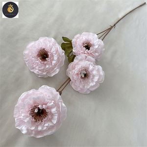 หลากสี-สีชมพูสไตล์โมเดิร์นประดิษฐ์ดอกไม้ตกแต่ง Mariage 4 หัวพันกุหลาบ - Product Image 1