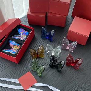Decorazioni per la casa Premier di fascia alta portafortuna farfalle in cristallo ornamenti in vari colori eleganti soprammobili - Product Image 2