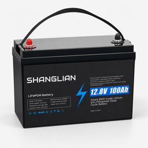 Batterie rechargeable LiFePO4 12V 100Ah à 4 cellules, étanche IP65, 4000 cycles, pour applications marines, voiturettes de golf, fauteuils roulants et nettoyeurs de sols - Product Image 1