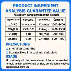 Premezcla para Cerdos de Engorde al 8%: Aditivos Nutricionales Balanceados para Alimentación Porcina |   Estimulante del Apetito y Aumento Rápido de Peso - Product Image 5