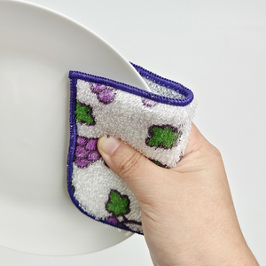 Prix d'usine OEM, produits de nettoyage de cuisine bon marché, double couche anti-graisse, fibre de bambou écologique, design moderne en forme de feuille - Product Image 3