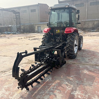 Zanjadora de Cadena Profesional Accionada por Tractor para Excavación de Zanjas Agrícolas, Colocación de Tuberías y Cables, y Riego