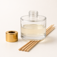 Bouteille diffuseur de parfum en verre transparent avec bouchon, disponible en plusieurs tailles, pour la décoration et l'aromathérapie, vente en gros