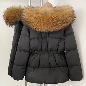 Chaqueta Acolchada Rosa al por Mayor con Peluche, Chaqueta <span class=keywords><strong>de</strong></span> Plumón para Mujer, Piel <span class=keywords><strong>de</strong></span> Visón Natural, Doudoune Fourrure - Product Image 3