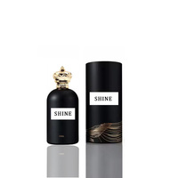 Venta al por mayor personalizado negro 100ml 50ml 30ml botella de perfume de lujo vacío vidrio Spray botellas de perfume embalaje con tapa