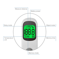 Termometer Dahi Digital LED Elektrik Besar Tanpa Sentuh untuk Dewasa dan Anak-Anak, Inframerah Tanpa Sentuh dengan Desain Tahan Air