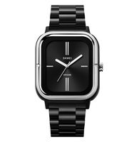 Skmei 2275 montre de luxe japon movt résistant à l'eau en acier inoxydable couple arrière montres à quartz