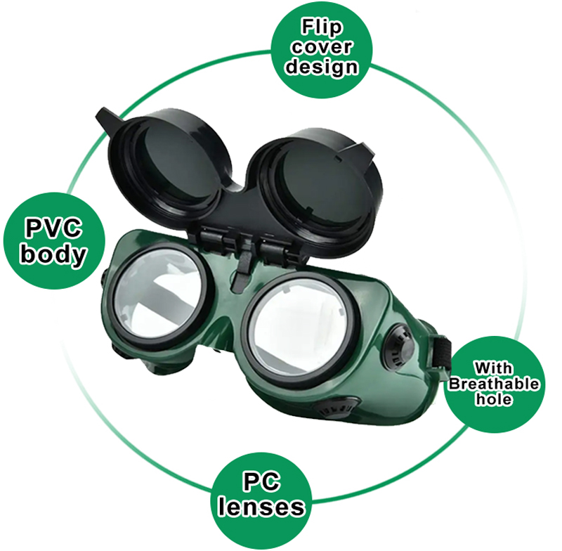 Профессиональные Сварочные очки, двухслойные защитные очки для сварки и резки