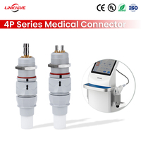 Connecteur circulaire auto-bloquant doré Linkhive Own Style Max grande taille TGG 4P série médicale mâle/femelle IP50/IP64 Push-Pull