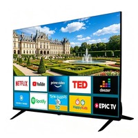 Téléviseur d'hôtel personnalisable 50-100 pouces 4K UHD Full Display Smart Android HDTV Noir