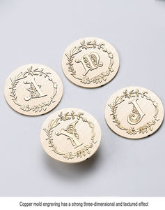 Sello de Grabado Personalizado OEM con Mango Metálico para Decoración de Bodas, Impresión en Sobres de Papel, Adhesivos sin Tinta - Product Image 6