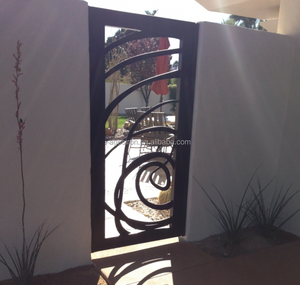 Porte en <span class=keywords><strong>fer</strong></span> moderne à une seule porte avec design <span class=keywords><strong>battant</strong></span>, galvanisée à chaud, motorisation en option, pour usage hôtelier - Product Image 3