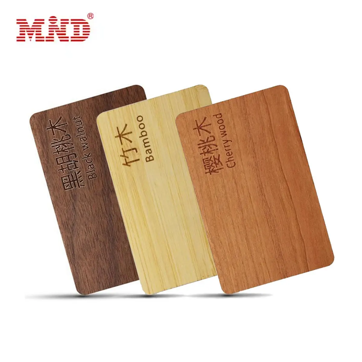 Op Maat Gemaakte Luxe Print Rfid Nfc Business Key Wood Card Ntag 216 Nfc Kaart Bamboe Visitekaartjes Blanco