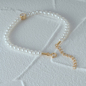 CANNER Luxury Wholesale Custom S925 Sterling <b>Silver</b> Jewelry 18K Gold Plated Pearls <b>Beaded</b> <b>Bracelets</b> for Women Exquisite Gift - Product Image 3