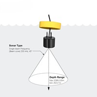 Détecteur de poissons sonar filaire Yak Outdoors YKA-129 portable avec sonar 200 kHz et portée de détection de 0,6 m à 73 m