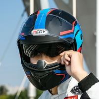 Nouveau produit Double lentille scooter approuvé DOT casque de moto unisexe casque moto ABS EPS casque fabricant de fibre de carbone