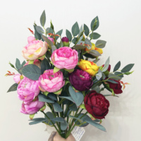 Günstige Großhandels-Kunstblumen Pfingstrose 65CM Geeignet für DIY-Dekoration von Innen- und Außenhochzeitstafeln