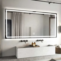 Miroir de Salle de Bain LED Intelligent à Écran Tactile Anti-Buée avec Lumière LED et Haut-Parleur