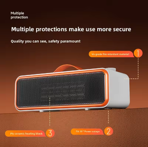 Calentador PTC de Escritorio Portátil Personalizado 2025 para Estudiantes, 700W/800W, Control Remoto, Protección contra Sobrecalentamiento, Plástico, Clase Energética - Product Image 3