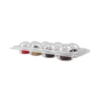Boîte blister en plastique transparent chocolat à 8 truffes personnalisée plateaux d'emballage bonbons fudge à clapet