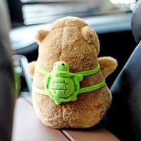 Peluche Capybara brodée super douce pour enfants, rembourrage en coton PP, 31cm-50cm, jouet anti-stress pour machine à griffes de mariage
