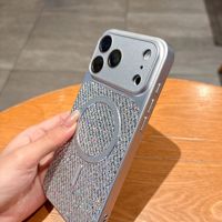 Coque Magnétique Scintillante à Paillettes pour iPhone 17 16 15 14 Pro Max avec Protection de l'Objectif et Antichoc Brillante
