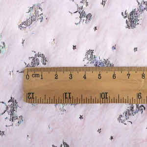 รีไซเคิล SHAOXING โรงงานผู้ผลิตกระต่ายผมฟอยล์ผ้า 2 สีรูปแบบยูนิคอร์นผ้าขนแกะตุ๊กตานุ่มพิเศษ - Product Image 6