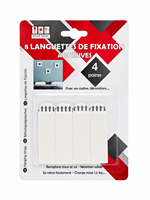 Sangles adhésives noires pour accrocher les tableaux sans dommages, faciles à déchirer et à extraire, sans outils requis, pour la maison, crochets et boucles adhésives murales
