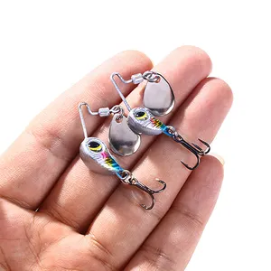 Wholesale 4.5g 8g Metal Mini Vib With Spoon Fishing Lure Artificial Hard VIB Lure Fishing Bait Sinking lures Fishing