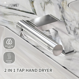 Industrie Nouvelle Toilette Cuivre Chrome Plaqué Jet Air Haute Vitesse 2 En 1 Capteur Automatique Robinet Intelligent Sèche-Mains - Product Image 3