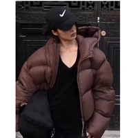Blousons d'hiver matelassés et rembourrés pour femmes, personnalisés, écologiques, imperméables, en toile teinte, coupe courte, à capuche, épais