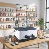 Printer UV Inkjet Otomatis Ukuran Mini Flatbed Baru A5 untuk Casing HP PVC TPU